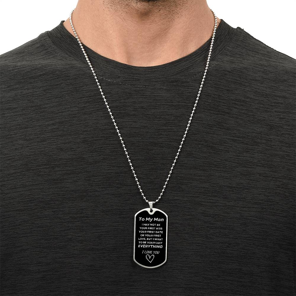 To My Man - Military Tag & Chain