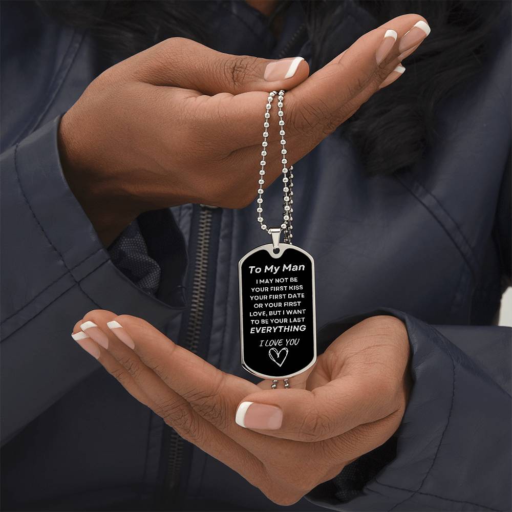 To My Man - Military Tag & Chain