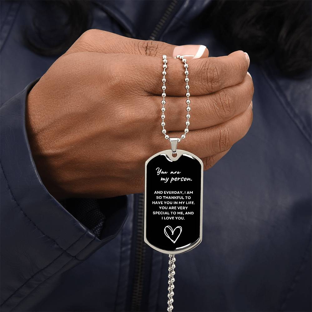 My Person - Military Dog Tag & Chain