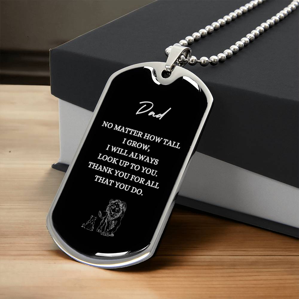 Dad - Military Dog Tag & Chain