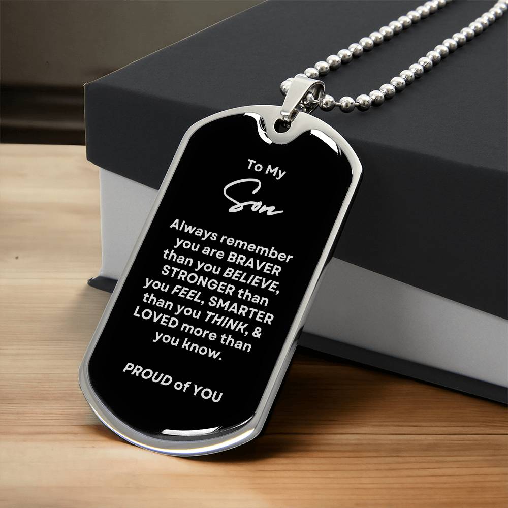 My Son - Military Tag & Chain