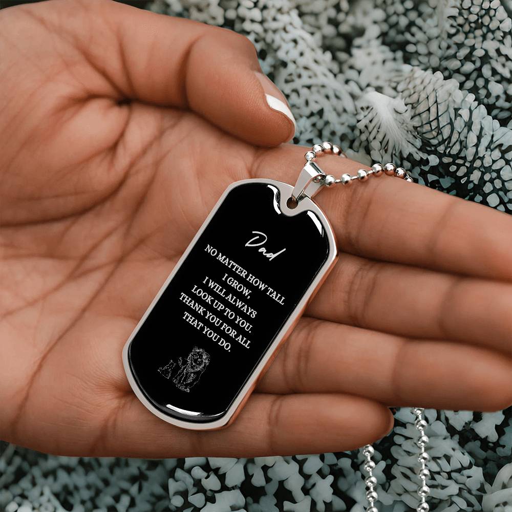Dad - Military Dog Tag & Chain