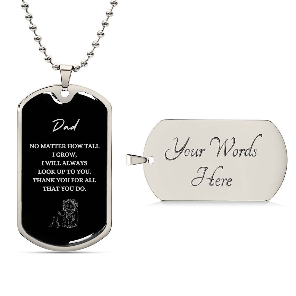 Dad - Military Dog Tag & Chain