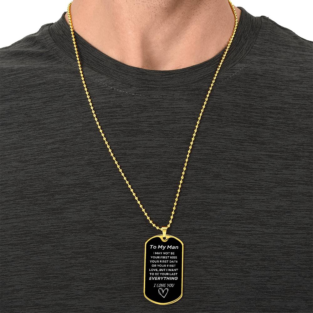 To My Man - Military Tag & Chain