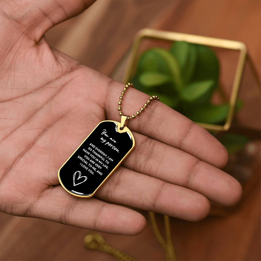 My Person - Military Dog Tag & Chain