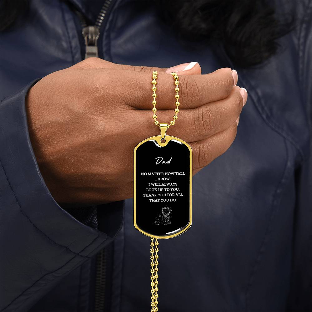 Dad - Military Dog Tag & Chain