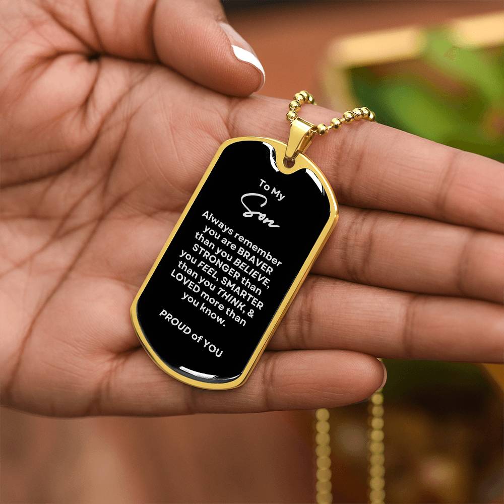 My Son - Military Tag & Chain
