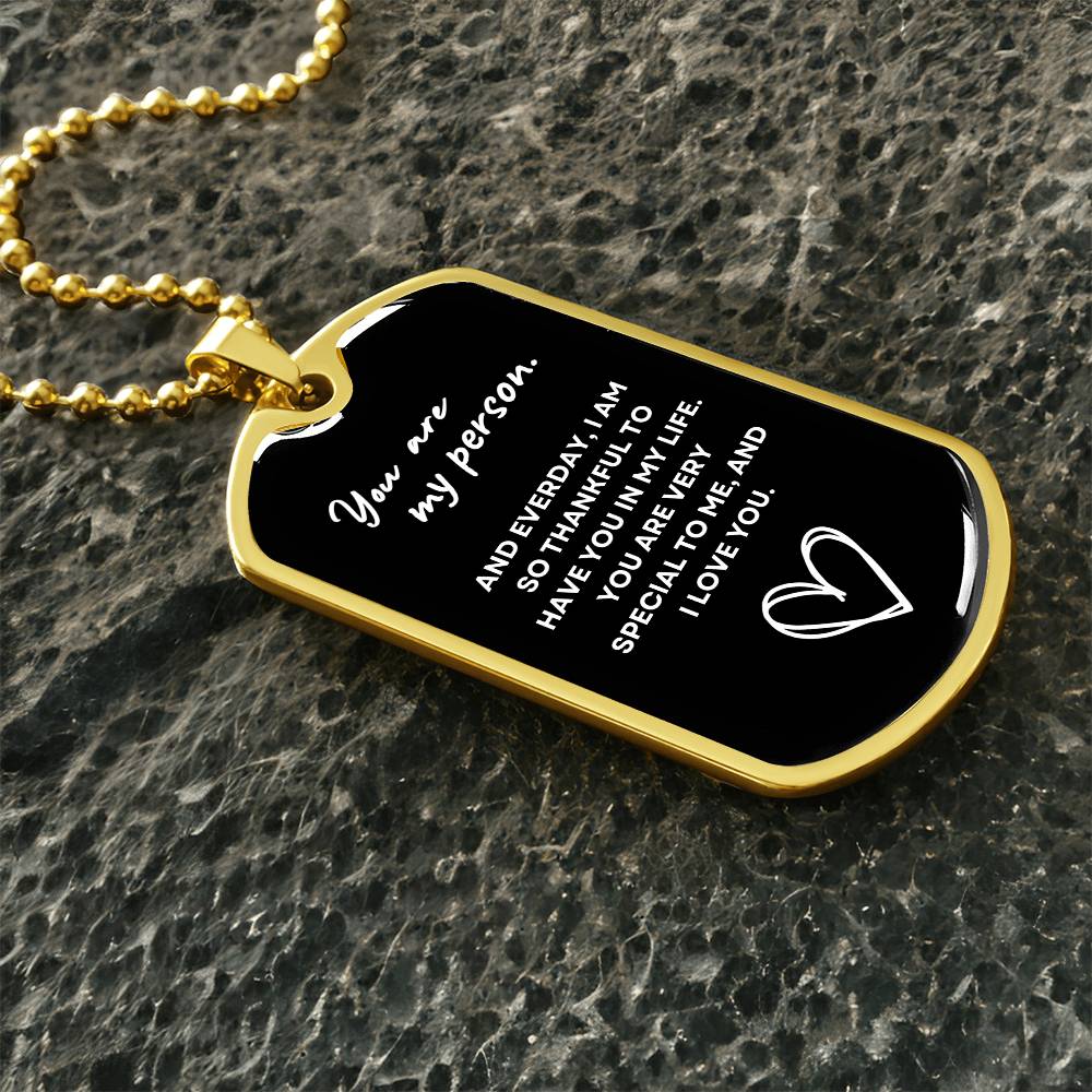 My Person - Military Dog Tag & Chain