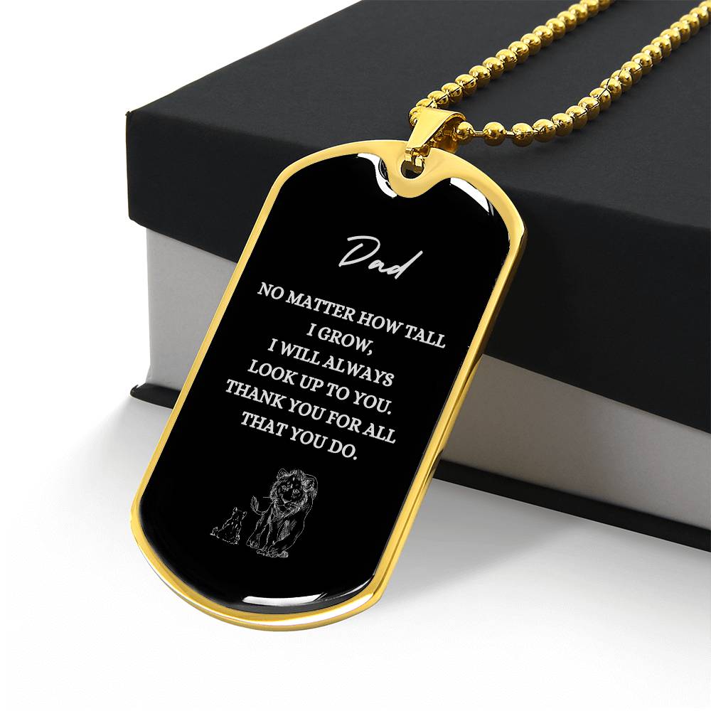 Dad - Military Dog Tag & Chain