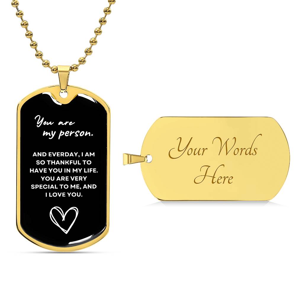 My Person - Military Dog Tag & Chain