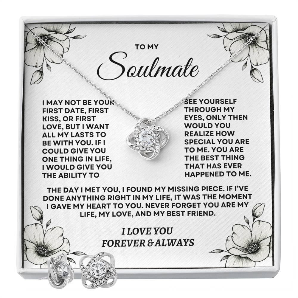 My Soulmate - Love Knot Necklace & Earrings Set