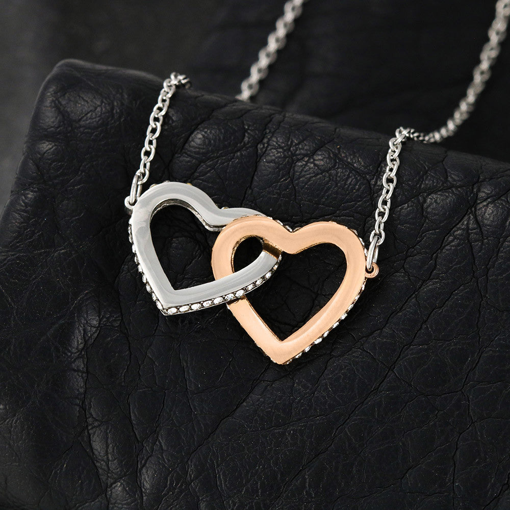 To My Amazing & Beautiful Mom - Interlocking Hearts Necklace