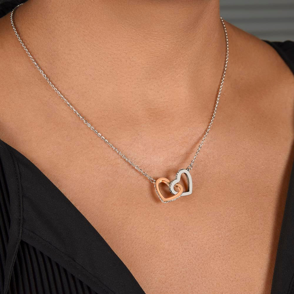 To My Amazing & Beautiful Mom - Interlocking Hearts Necklace