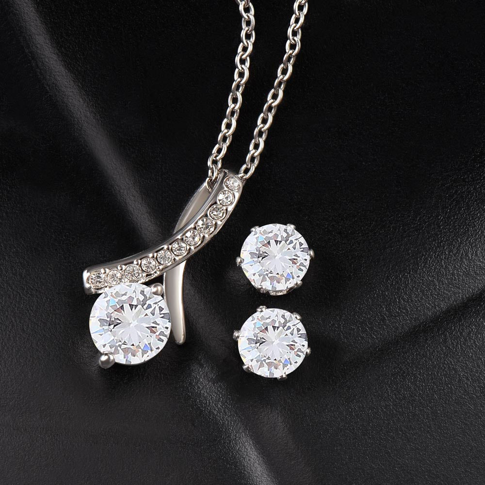 To My Amazing & Beautiful Mom - Alluring Necklace & Earrings Set