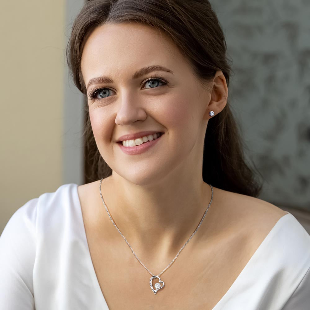To My Amazing & Beautiful Mom - Forever Love Necklace & Earrings Set