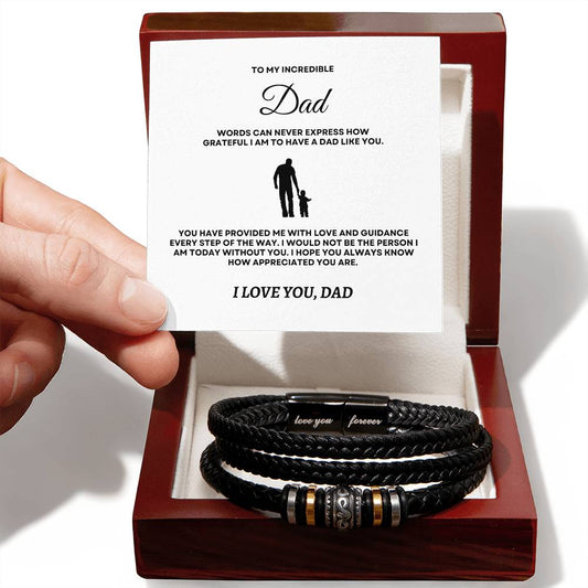 To My Incredible Dad - Love You Forever Bracelet