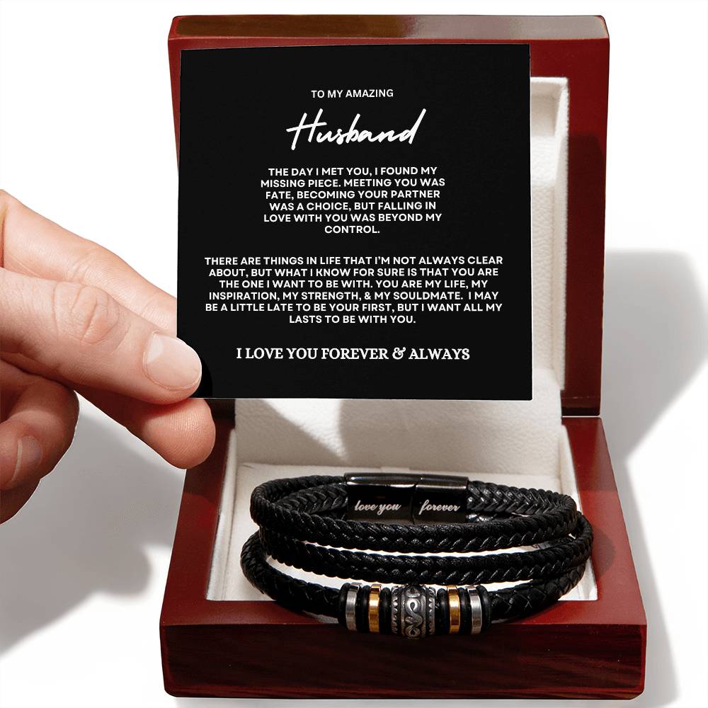To My Amazing Husband - Love You Forever Bracelet