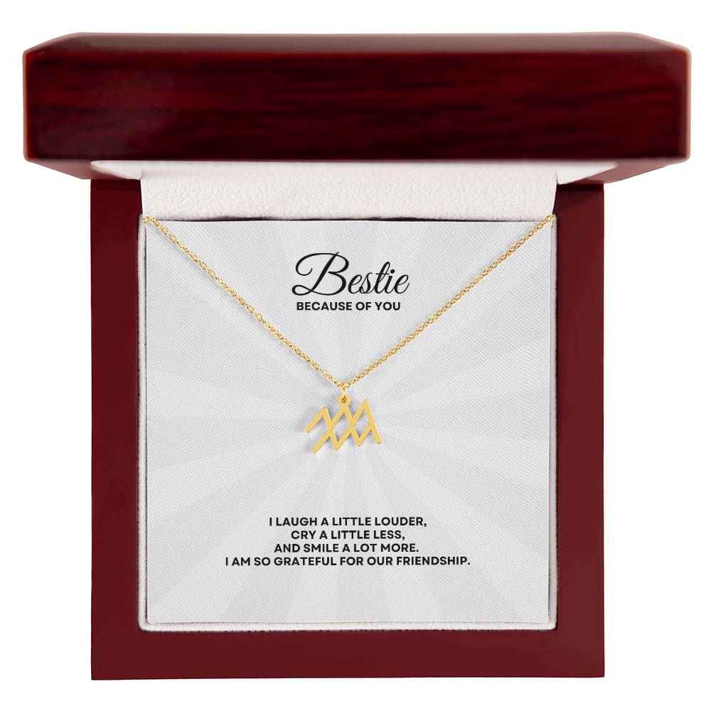 Bestie - Zodiac Symbol Necklace