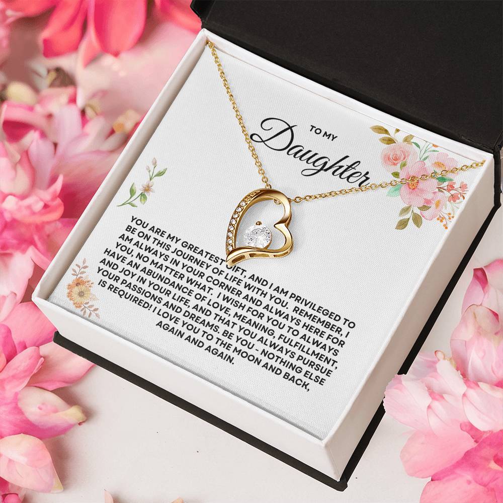 To My Daughter - Beautiful Forever Love Necklace