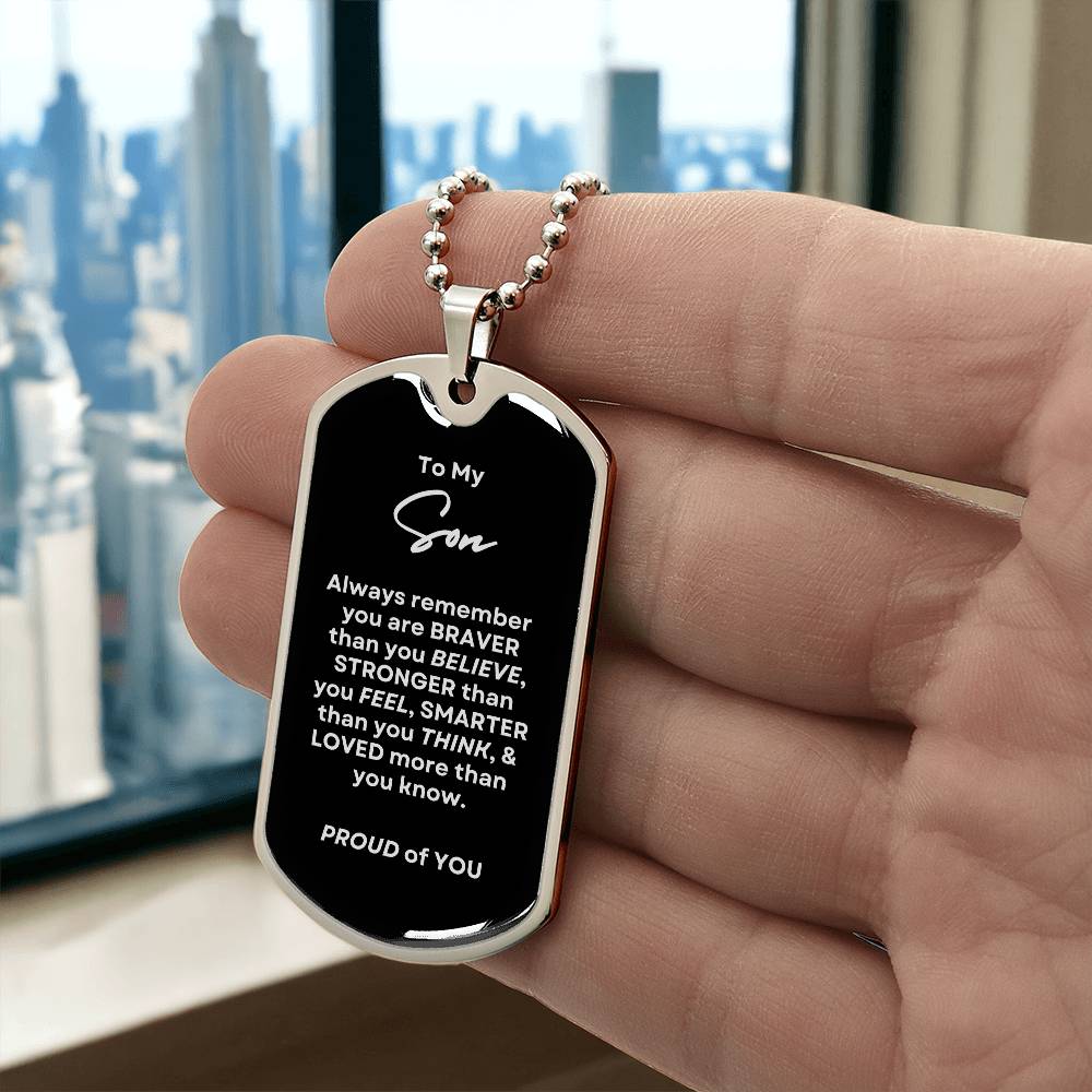 My Son - Military Tag & Chain