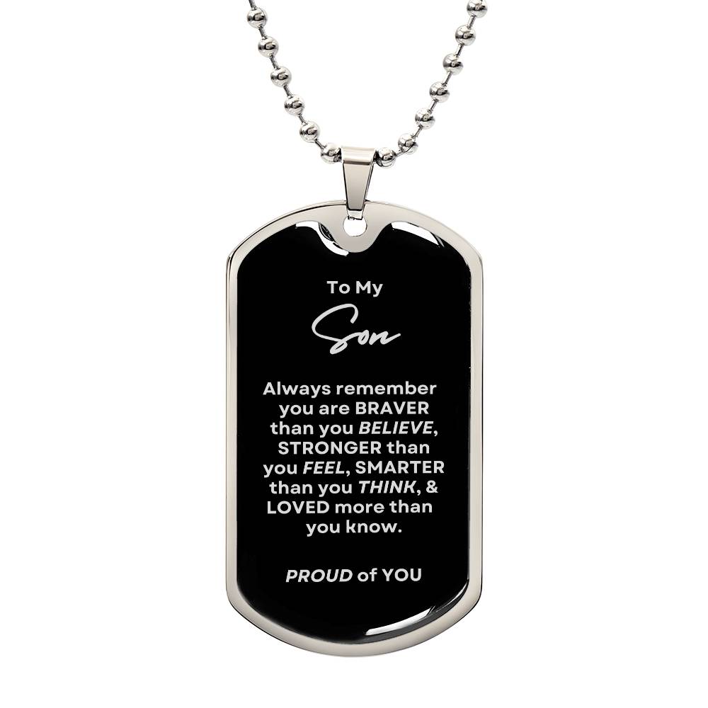 My Son - Military Tag & Chain
