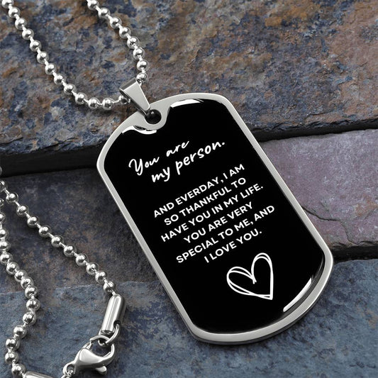 My Person - Military Dog Tag & Chain