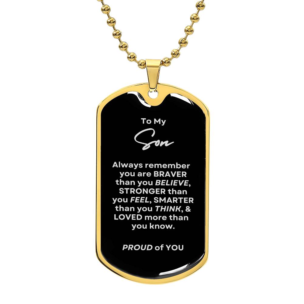 My Son - Military Tag & Chain