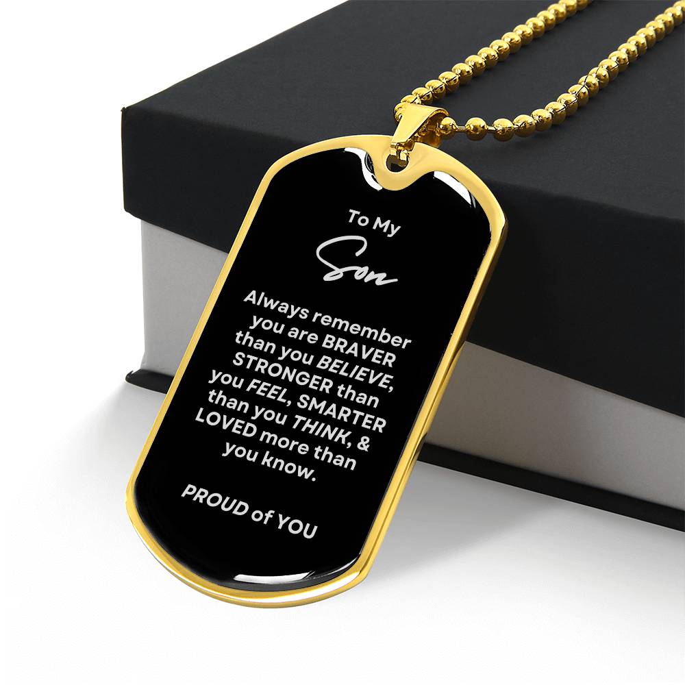 My Son - Military Tag & Chain