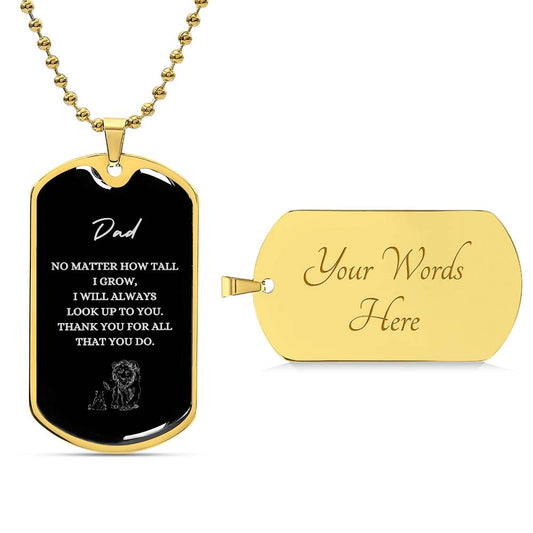 Dad - Military Dog Tag & Chain