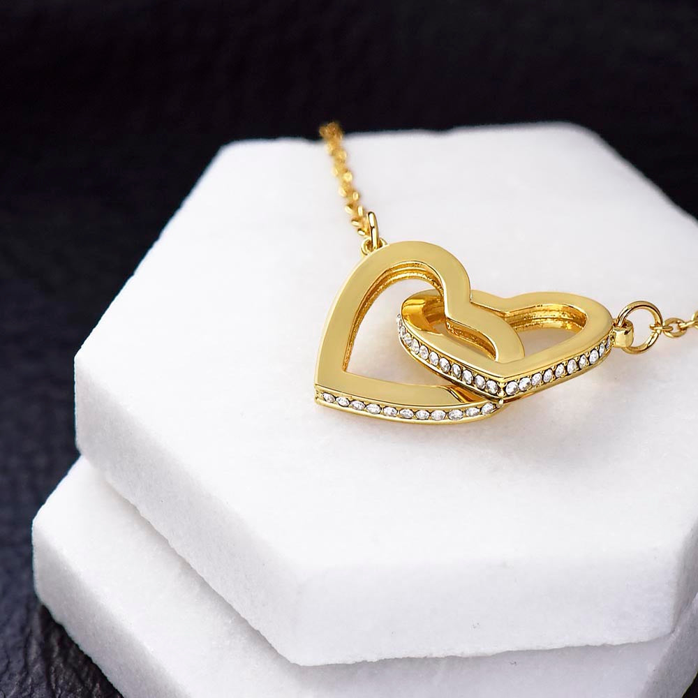 To My Beautiful Wife - Interlocking Hearts Necklace