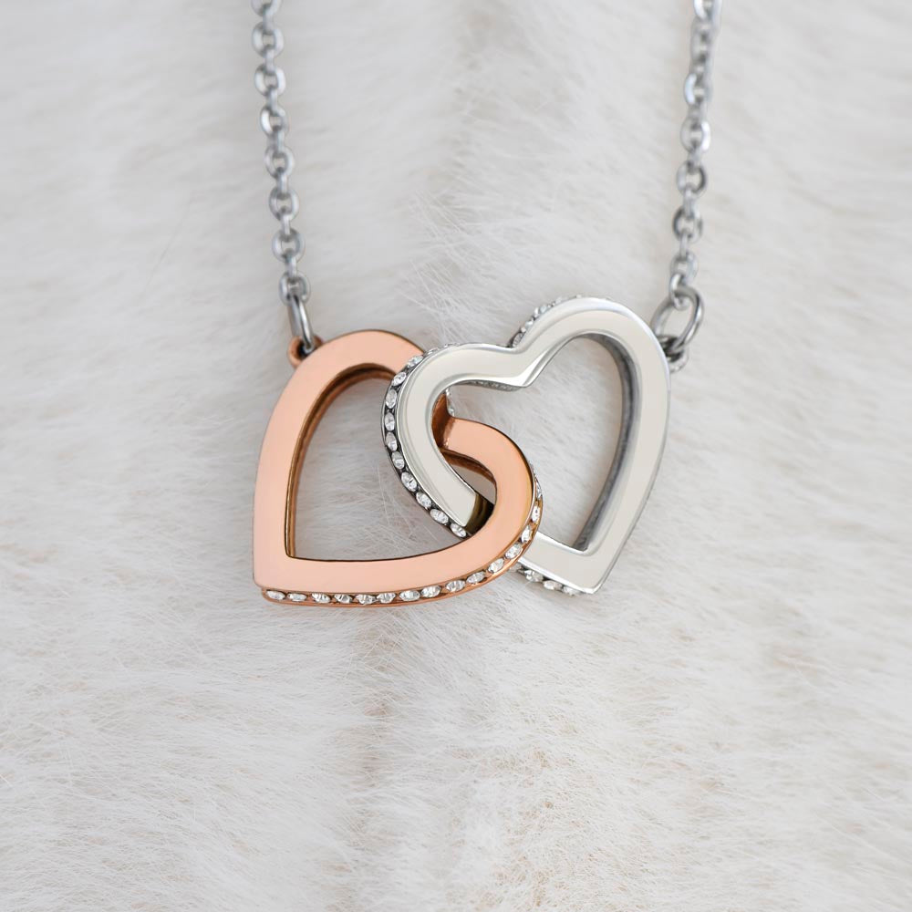 To My Beautiful Wife - Interlocking Hearts Necklace