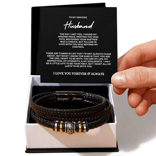 To My Amazing Husband - Love You Forever Bracelet